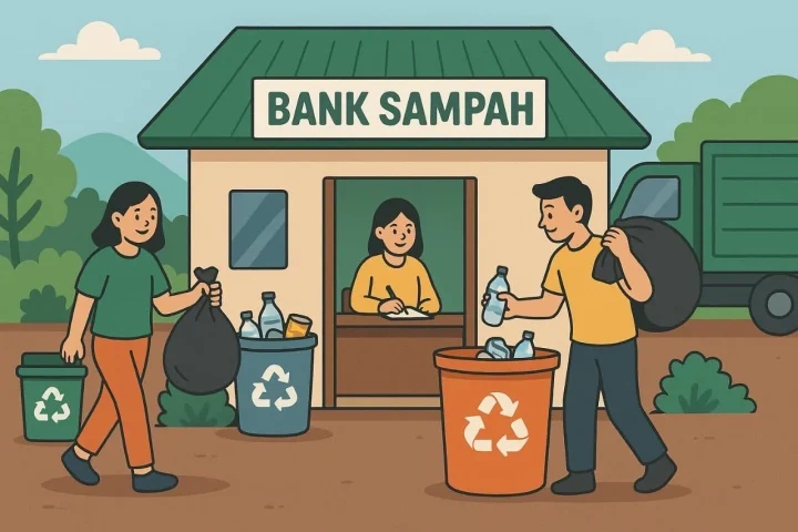 ilustrasi bank sampah