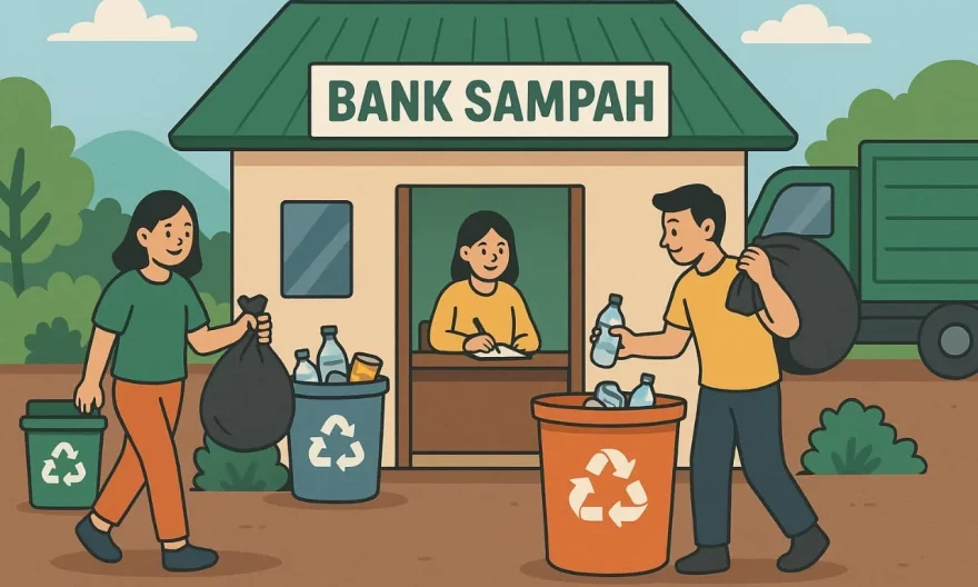 ilustrasi bank sampah